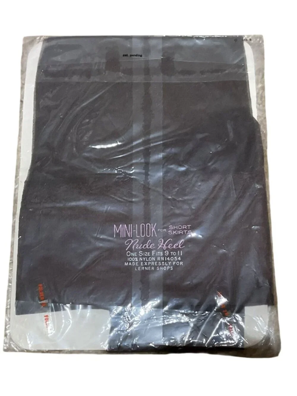 Vtg NWT Lerner Shops Fashion Value Black Nylon Tights Pantyhose Sz 9-11 Medium